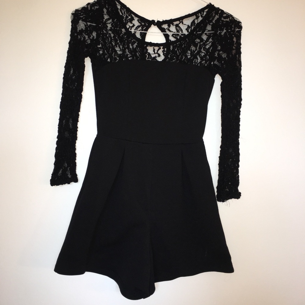 Black lace romper